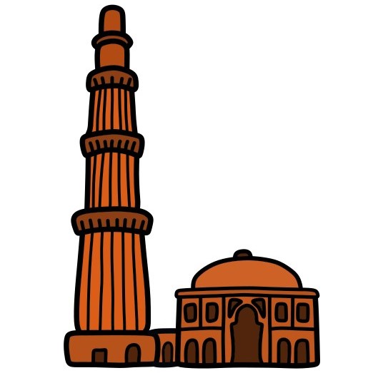 dibujos de Qutb Minar