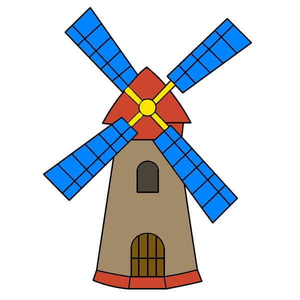 dibujos de Molino de Viento 3-10