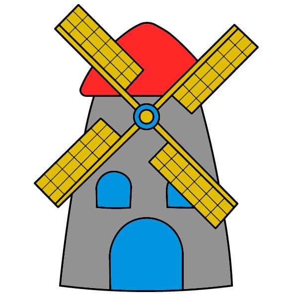 dibujos de Molino de Viento 6-8