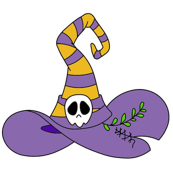 dibujos de Sombrero de Bruja 4-9