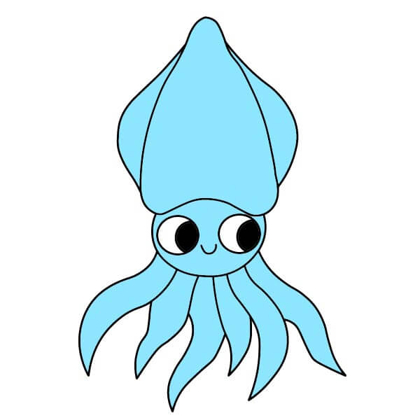 dibujos de Calamar 5-7