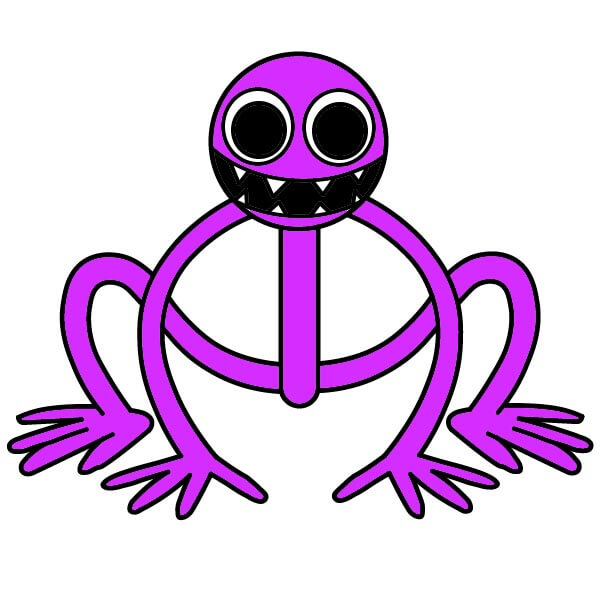 dibujos de Purple Rainbow Friends 9