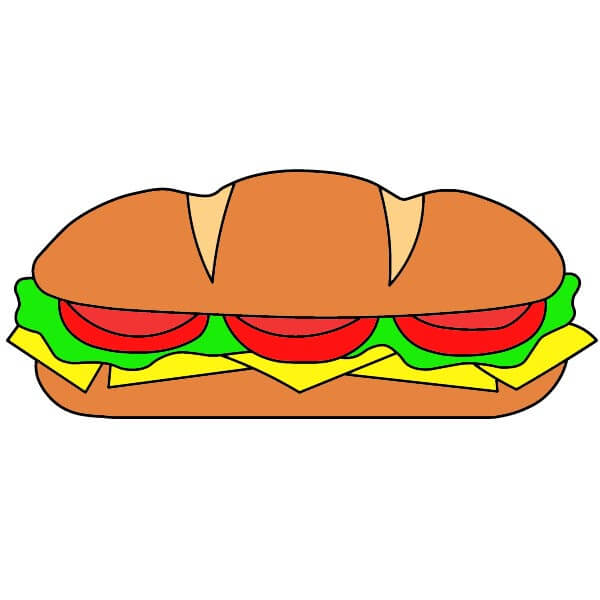 dibujos de Sándwich 2-7