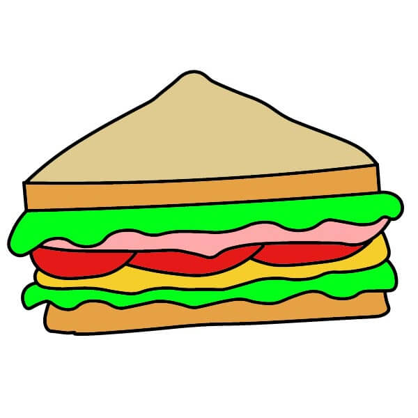 dibujos de Sándwich 6-8