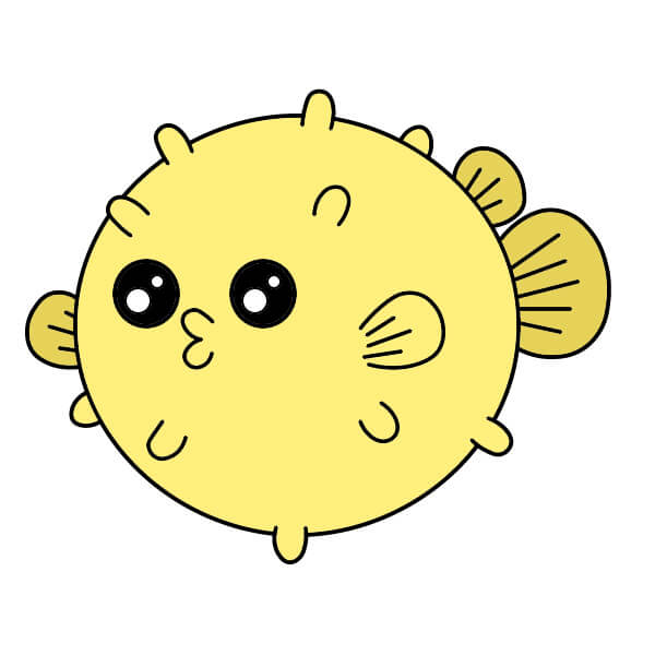 dibujos de Pez globo 5-9