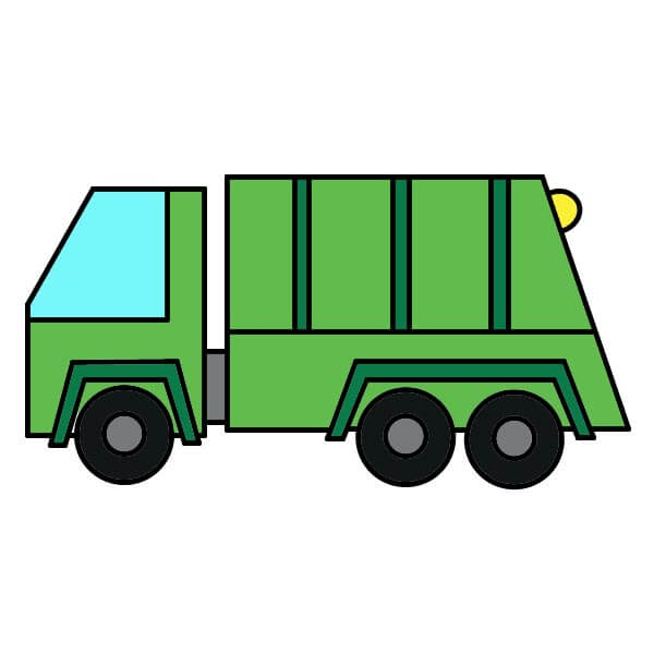 dibujos de Camión de basura 3-7