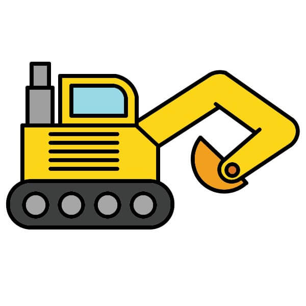 dibujos de Excavadora 2-8
