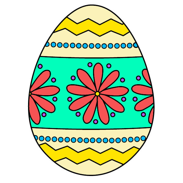 dibujos de Huevo de Pascua 3-7
