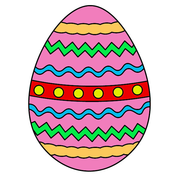 dibujos de Huevo de Pascua 4-7