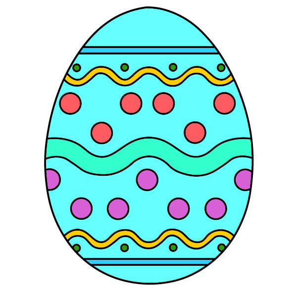 dibujos de Huevo de Pascua 6-8