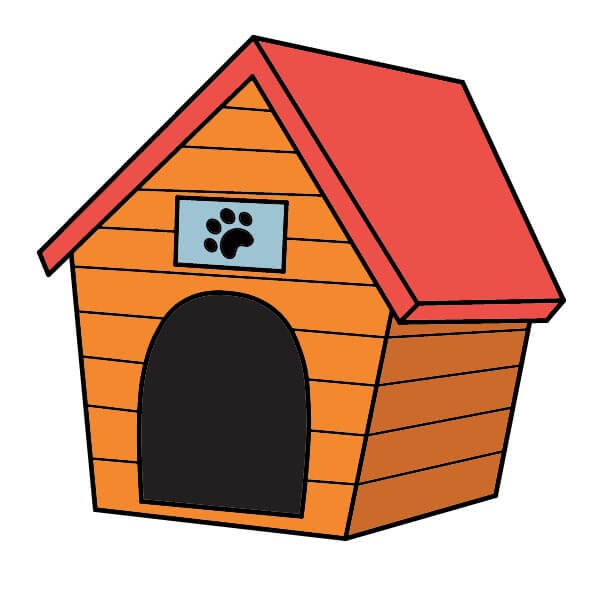 dibujos de Caseta para perros 4-8