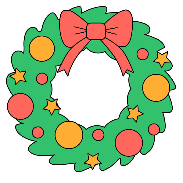 dibujos de Corona de Navidad
