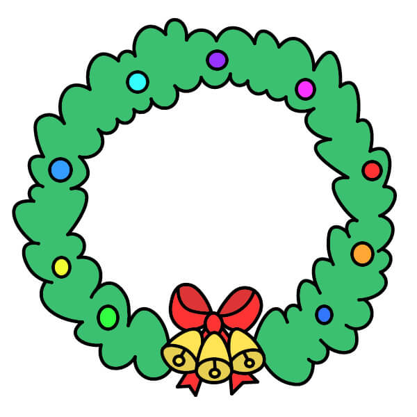 dibujos de Corona de Navidad 3-7