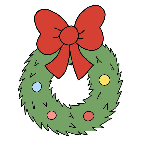 dibujos de Corona de Navidad 4-8