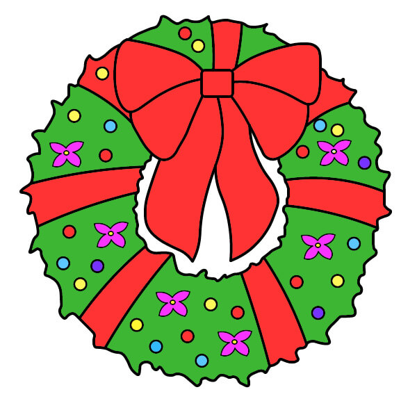 dibujos de Corona de Navidad 5-9