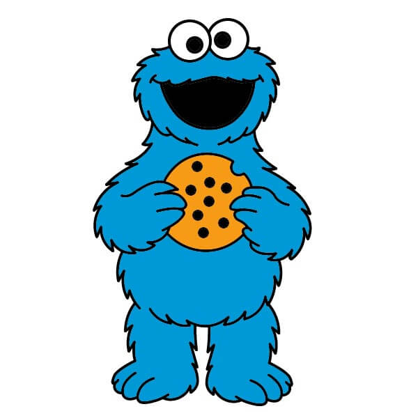 dibujos de Monstruo Comegalletas 4-9