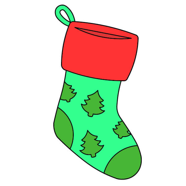 dibujos de Calcetín de Navidad 2-7