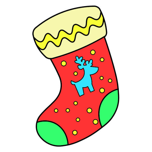 dibujos de Calcetín de Navidad 4-7