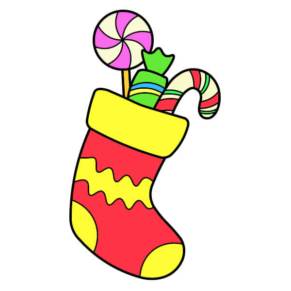 dibujos de Calcetín de Navidad 5-11